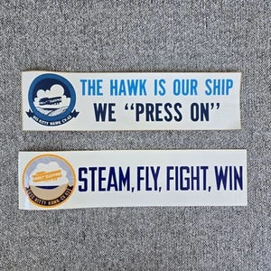 Vintage US Navy USS Kitty Hawk CV-63 Aircraft Carrier Sticker Decals - Original - Picture 1 of 10