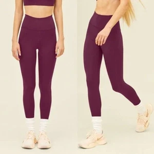 Legging de tiro alto compresivo Girlfriend Collective borgoña ciruela para mujer mediano - Imagen 1 de 10