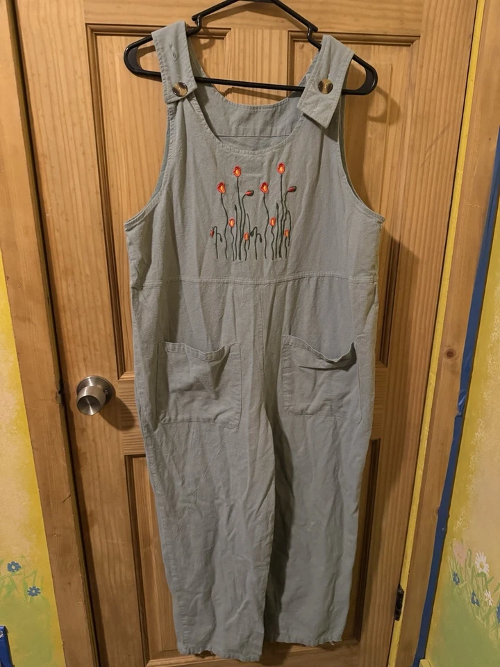 Ladies Womens Dungarees Buttons Playsuits Overalls Trousers Loose Jumpsuit~ - Image 1 of 4