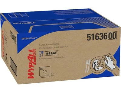 Panos reutilizáveis WypAll 51636 uso estendido quarto de dobra, (200 folhas) - Imagem 1 de 4