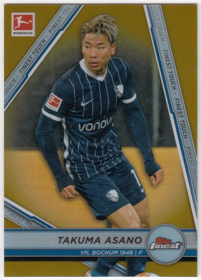 2021-22 Topps Finest Bundesliga Touch Gold Refractor TAKUMA ASANO #FT-TA #39/50 - Image 1 of 1