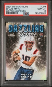 2024 Topps Chrome Dazzling Debuts Drake Maye #DD3 PSA 10 - Picture 1 of 2