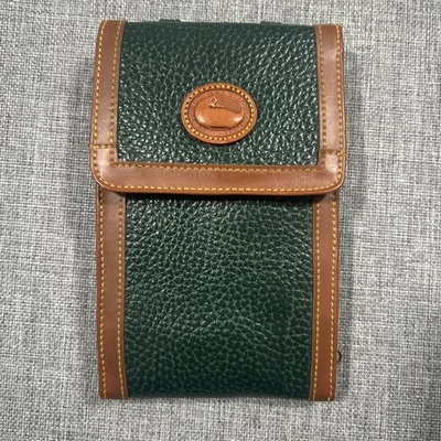 Dooney and Bourke Vintage Slim Crossbody Bag Wallet No Strap Green Leather - Image 1 of 4