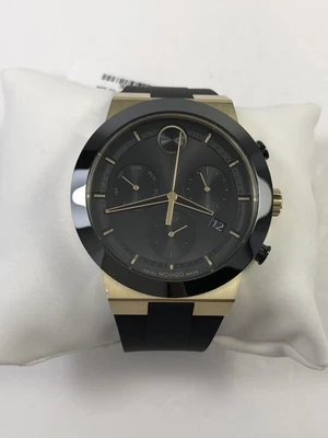 Movado Bold Fusion Chronograph Quartz Black Dial Rubber Strap Mens Watch 3600855 - Image 1 of 4