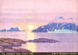 THE MIDNIGHT SUN NORTH CAPE - RMS ATLANTIS CRUISE - ROYAL HOTEL DUNDEE POSTCARD2 - Picture 1 of 2