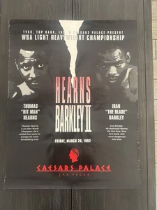 1992 Thomas Hearns VS Iran Barkley 2 Original On Site Boxkampf Rematch 28x22 - Bild 1 von 5