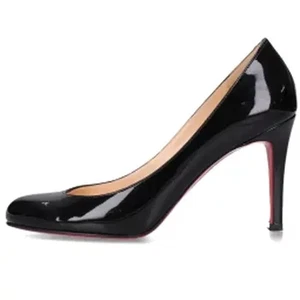 Christian Louboutin 34 Patent Leather Pumps Black Heels 8cm EU34 US4 From Japan - Picture 1 of 5
