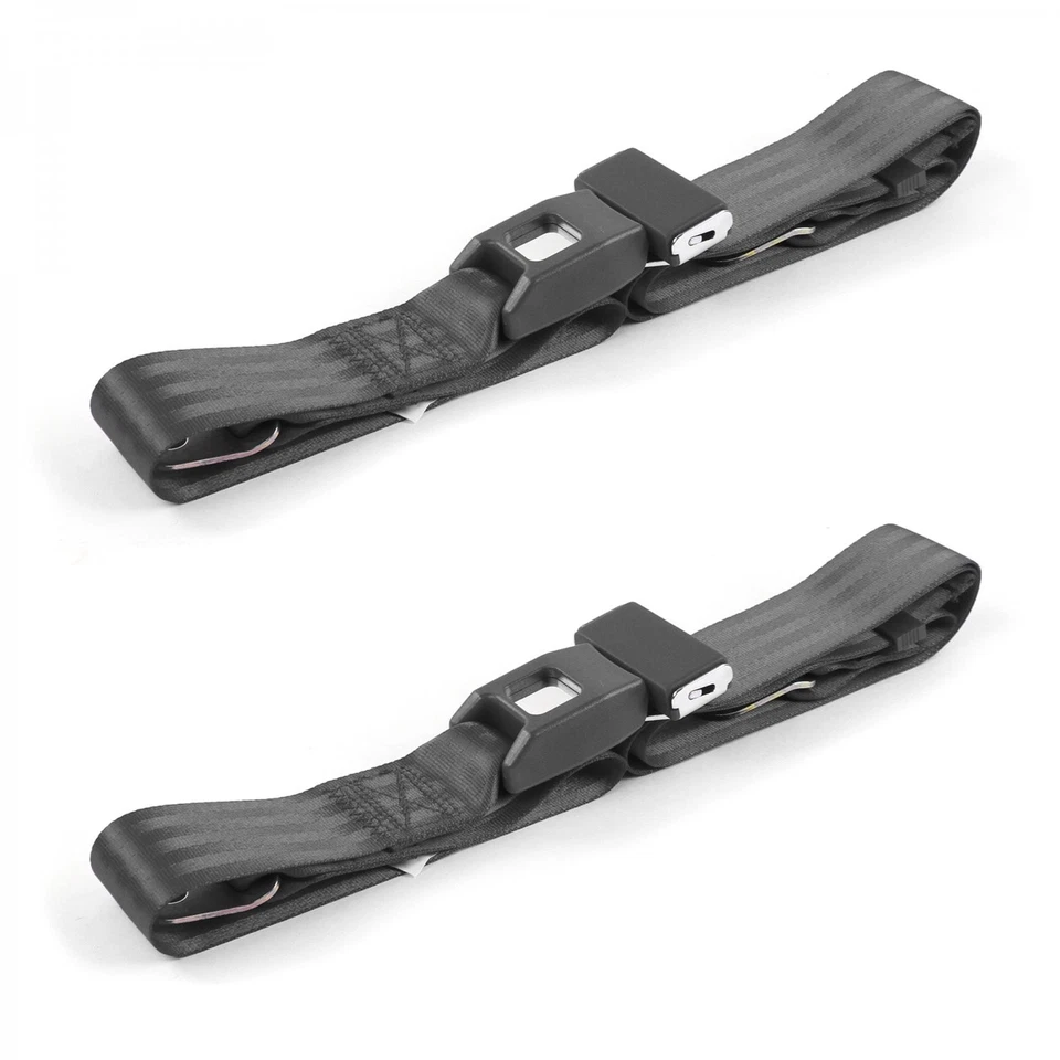 Ford Fairlane 1968 - 1969 Standard 2pt Charcoal Lap Bucket Seat Belt Kit - Pair  - Image 1 of 1