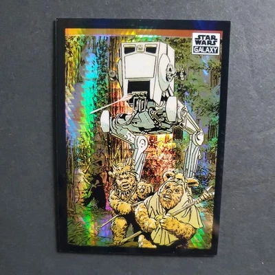 2022 Topps Star Wars Galaxy Chrome  Ewoks Under Attack PRISM REFRACTOR 37/75🔥 - Image 1 of 4