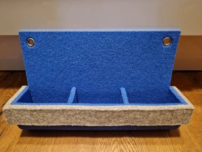 Utensilo aus Filz zum Aufhängen  blau-grau gut erhalten - Bild 1 von 3