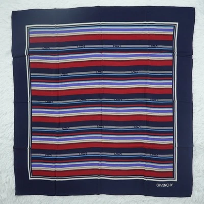 GIVENCHY Blue Silk Scarf Scarves 29.5" X 30.5" P546 - Image 1 of 4