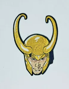Patch viso casco Avengers Thor Loki altezza 4 1/2 pollici - Foto 1 di 3