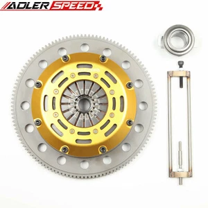 ADLERSPEED Racing Clutch Twin Disk + Medium Flywheel For Lancer EVO 4 5 6 7 8 9 - Picture 1 of 11