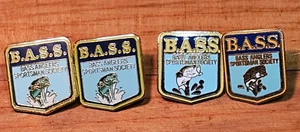 4 Vintage Bass Anglers Sportsman Society Lapel Pins - Picture 1 of 2