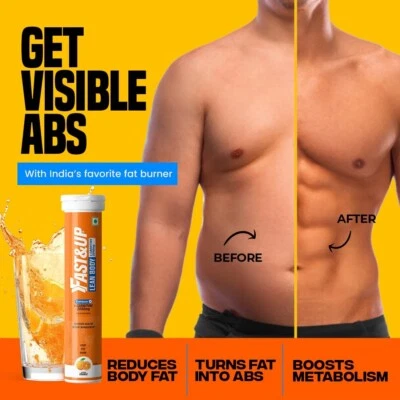 Fast&Up L-Carnitine Lean Body 2000 mg (60 Effervescent Tablets) Orange Flavour - Image 1 of 4
