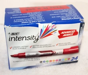 Bic Intensity Advanced Chisel Point Dry Erase Markers ~ 24 Count ~ Open Box #2 - Picture 1 of 7