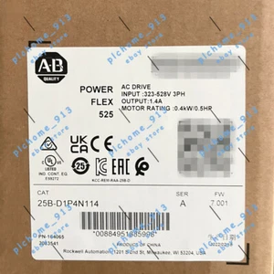 Nuovo Sigillato 25B-D1P4N114 Allen Bradley PowerFlex 525 0.4kW 0.5Hp AC Drive 3 Fasi - Foto 1 di 6