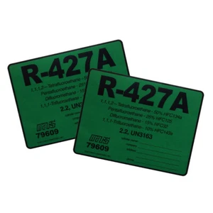 (2 Stück) - R-427A R427A HFC134a HFC125 HFC32 HFC143a Etikett 79609 - Bild 1 von 3