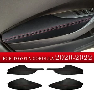 Cubierta de manija de reposabrazos interior de puerta delantera 4 piezas para Toyota Corolla 2020-2022 - Imagen 1 de 7