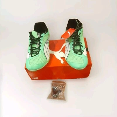 Puma Complete TFX Star Running Spikes Reino Unido 10 atletismo atletismo atletismo verde laranja - Imagem 1 de 4