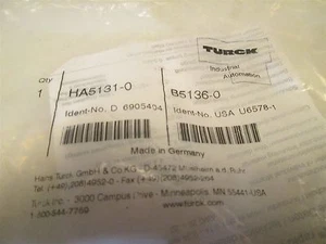 Neu Turck HA5131-0 ID # 6905404 B5136-0 ID # USA U6578-1 Steckverbinder - Bild 1 von 3