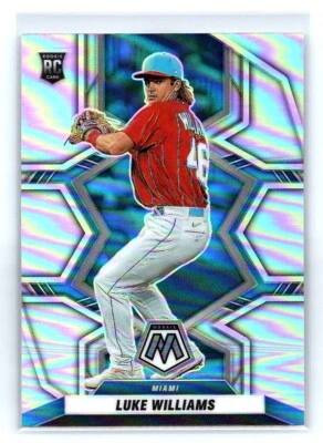 2022 Panini Mosaic RC Rookie Luke Williams Miami Marlins #257 Silver Prizm - Image 1 of 2