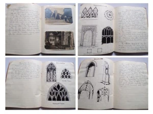 1928 Manuscript Book ENGLISH ARCHITECTURE Yorkshire Kirk Hammerton Nun Monkton - Picture 1 of 24