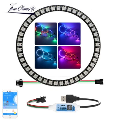 WS2812B Ring Modules 8/45Leds Pixel SP621E Controller Kit Individul Addressabie - Image 1 of 4
