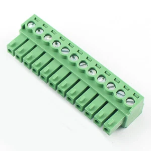 10Pcs 3.5mm 12 Pin Way Female Right Angle Screw Terminal Block Socket Connector - Picture 1 of 2