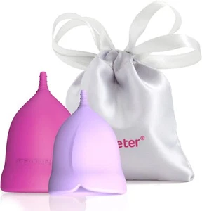 2X Copas Menstruales Flujo Normal Reutilizable Período Copa Grado Médico Silicona - Imagen 1 de 7