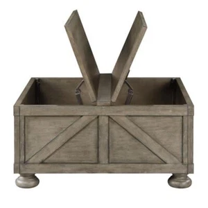 Furniture of America Coffee Tables 36" Solid Wood Lift Top Storage Antique Gray - Picture 1 of 10