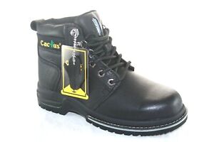 MEN'S CACTUS FOOTWEAR 6533 BLACK OIL RESISTANT WORK BOOTS OIL RESISTANT
