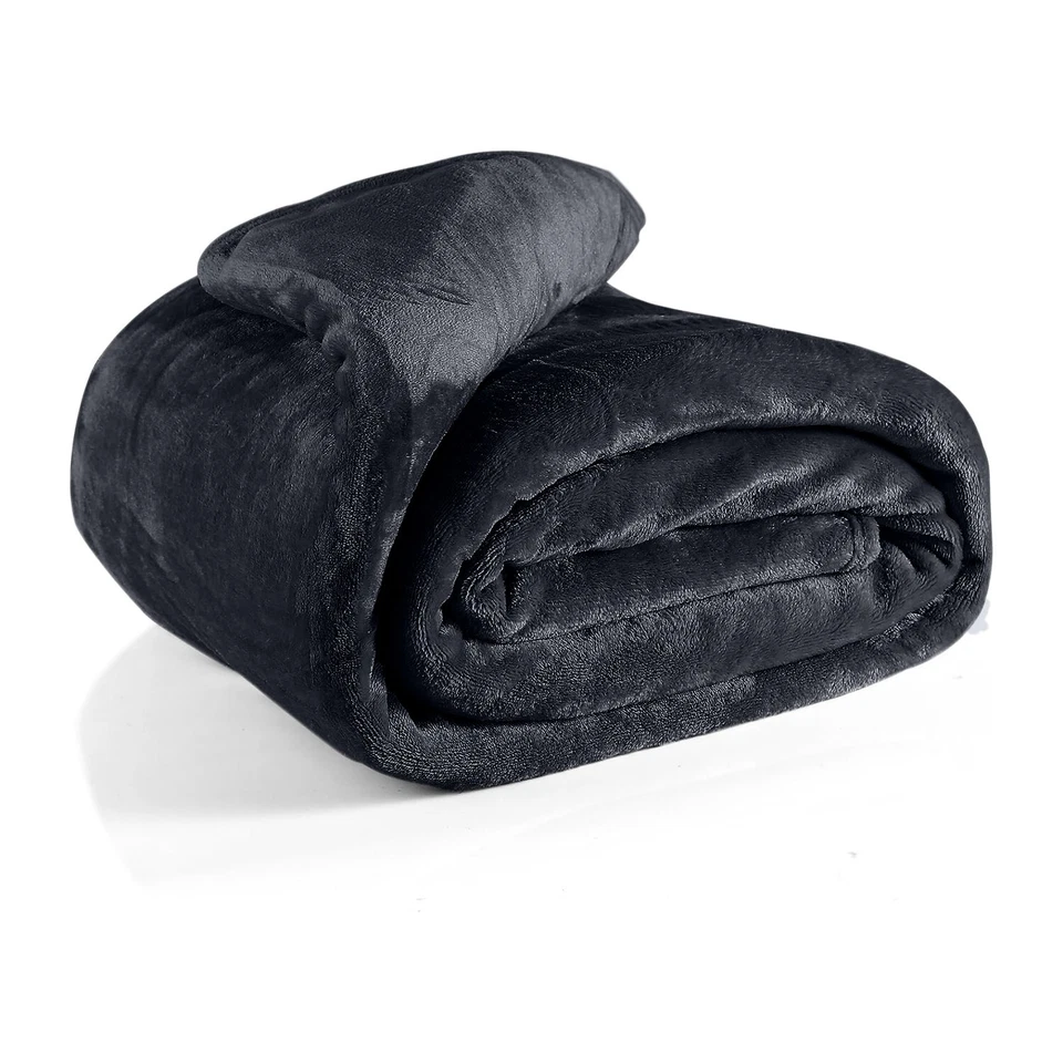 Manta de vellón de visón grande suave liviana mantas de cama tiros doble tamaño queen Foto 1 de 1