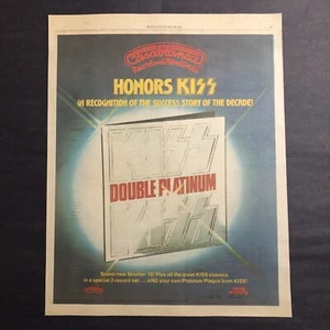 Kiss Double Platinum 10,5"x13,5" Original 1978 Poster Typ Werbung, Promo Ad - Bild 1 von 1