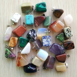50pcs Natural Irregular Stone Pendants Bead Wholesale for DIY Jewelry Making - Picture 1 of 5
