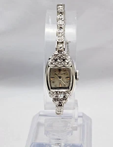 Vintage Paul Breguette 14K Gold 30mm Diamond 14 Jewels Ladies Mechanical Watch - Picture 1 of 20