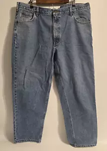 Pantalones de mezclilla Carhartt vintage para hombre calce relajado trabajo B17 STW talla 42X30 lavado claro - Imagen 1 de 6