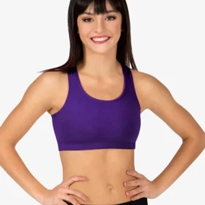 Road Runner Sports Bra Racerback Light Lined Purple, Size L - Picture 1 of 8