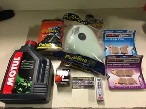 HONDA CRF 450 X SERVICE KIT MOTUL OIL AIR OIL FILTER BRAKE PADS SPARK PLUG - Picture 1 of 1