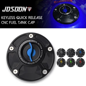 Keyless Fuel Gas Tank Cap Cover For Yamaha MT07 MT09 MT03 R1 R3 R6 R25 FZ1 FZ6/R - Picture 1 of 10