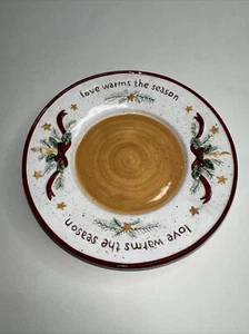 Yankee Candle Love Warms The Season Large Jar Candle Plate Only - Picture 1 of 5