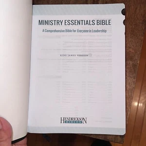 MINISTRY ESSENTIALS BIBLE: KING JAMES VERSION, BLACK, Tabbed Hendrickson Bible - Picture 1 of 4