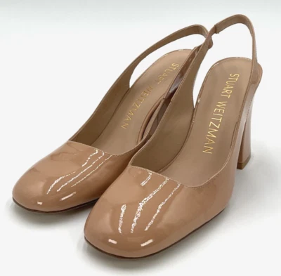 Stuart Weitzman Slingback Women's Size 7.5 Brown Block Heels - Image 1 of 4