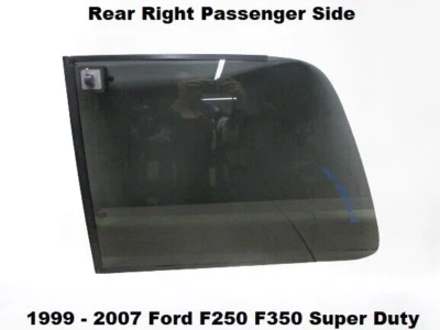 F250 F350 Super Duty 1999 a 2007 pasajero derecho (solo) ventana trasera de vidrio OEM Foto 1 de 4