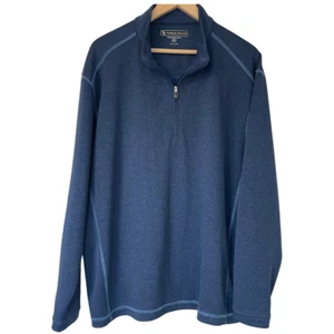 Pebble Beach Performance Pullover Sweatshirt Mens Size XL Blue Golf Sport Knit - Picture 1 of 9