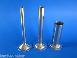 (3) Sausage Stuffer Tubes for Back to Basics & Oster meat grinder Stainless - Picture 1 of 6