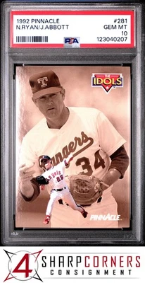 1992 PINNACLE #281 NOLAN RYAN RANGERS HOF PSA 10 - Image 1 of 3