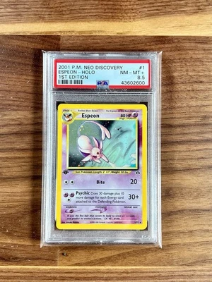 2001 Pokemon Neo Discovery 1st Edition Espeon - Holo #1 PSA 8.5 - Image 1 of 2