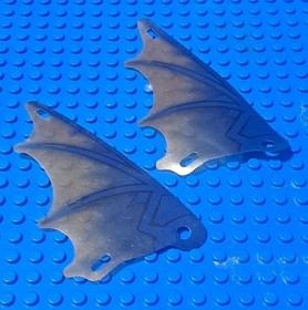 2x Lego 7016 Vikings Star Wars 2002 Plastic Clear Replacement Wing 54255pb02 Lot