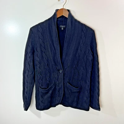 Cárdigan Talbot’s para mujer tejido con cable mezcla de lana talla M P clásico minimalista acogedor Foto 1 de 4